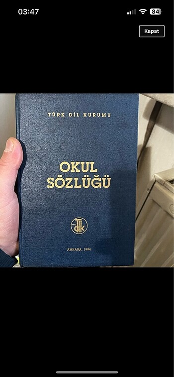 Okul sözlüğü eskilerden kalma