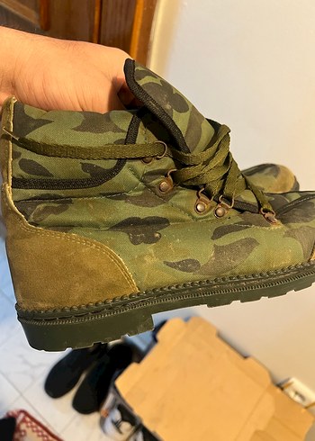 Erkek Kamuflaj Desenli Koyu Haki Bot - Görsel 4