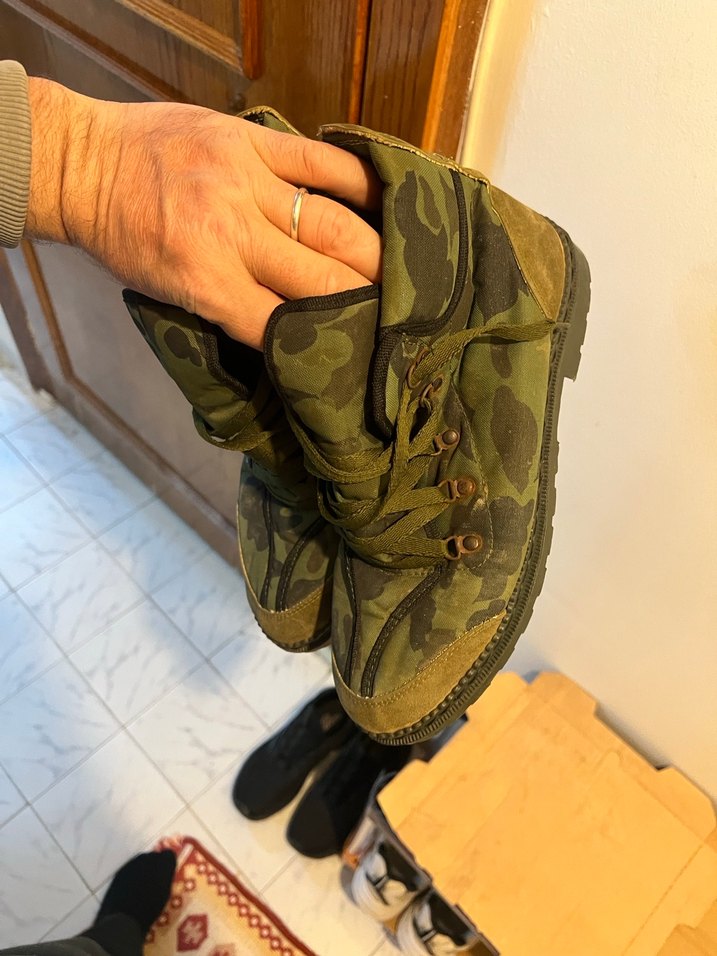 Erkek Kamuflaj Desenli Koyu Haki Bot - Görsel 2