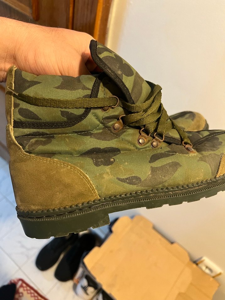 Erkek Kamuflaj Desenli Koyu Haki Bot - Görsel 4