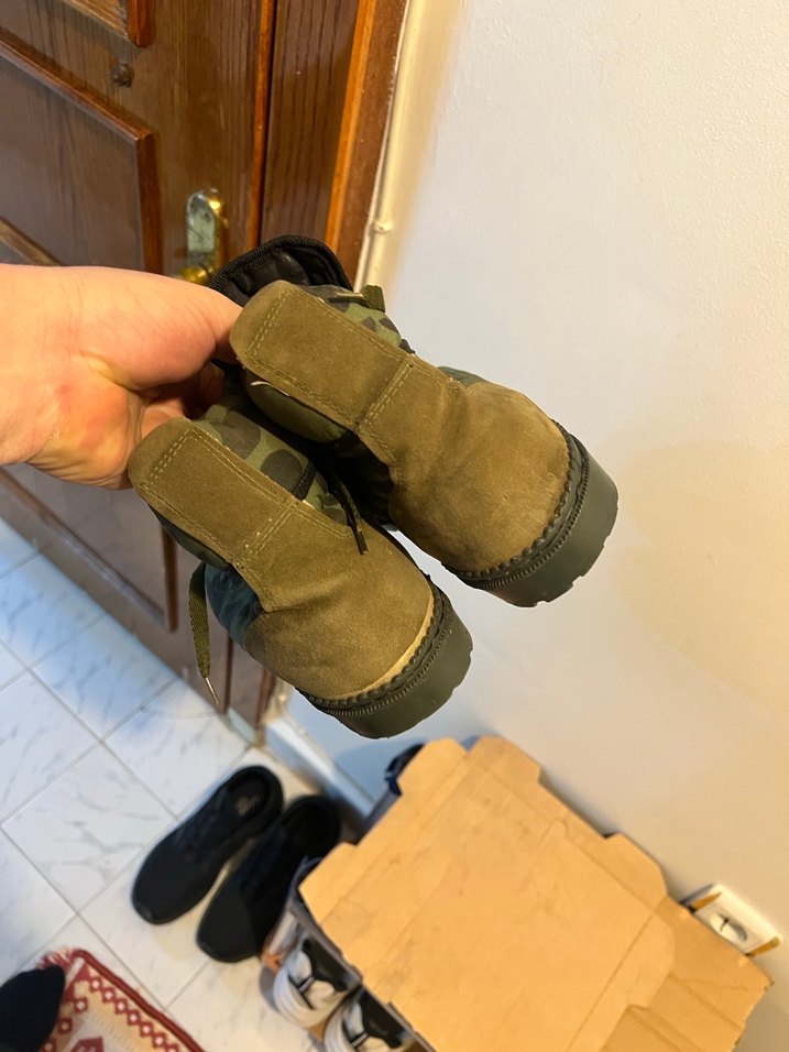 Erkek Kamuflaj Desenli Koyu Haki Bot - Görsel 5