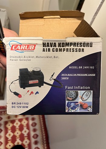 Araba hava pompası sıfır ürün - Görsel 2