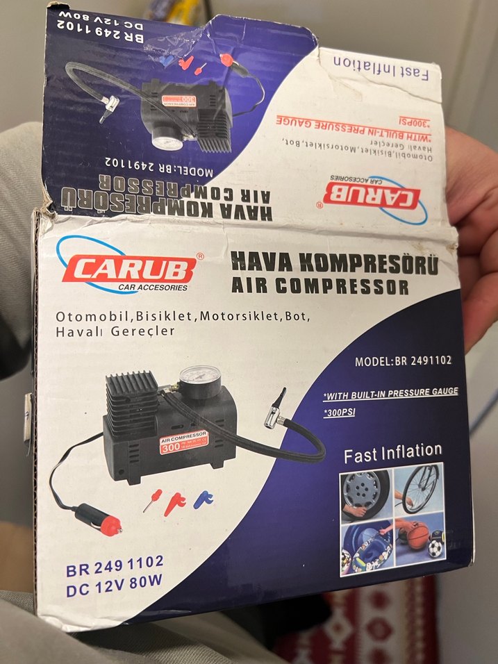 Araba hava pompası sıfır ürün - Görsel 3