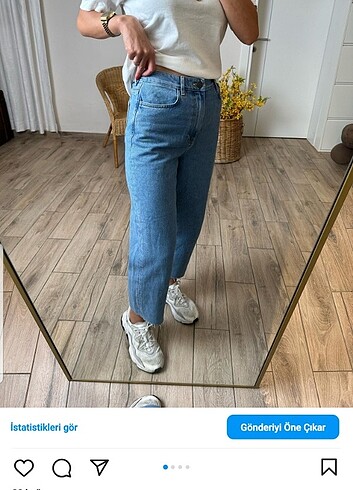 27 Beden mavi Renk Cos orj jean