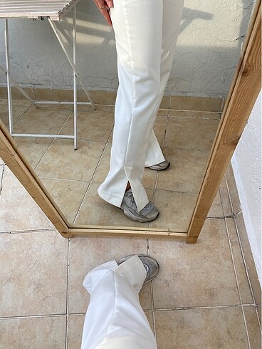 m Beden beyaz Renk Zara palazo pantolon