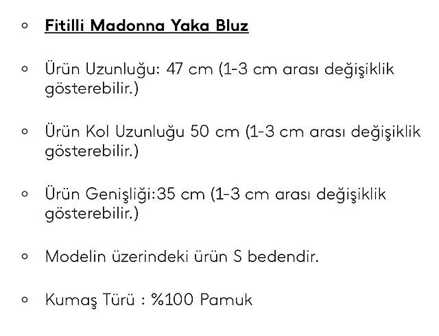 Diğer Madonna Yaka Fitilli Bluz