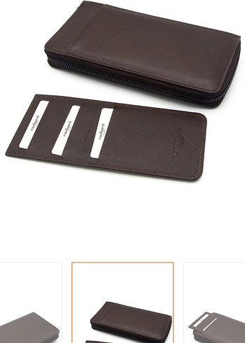 Cacharel Kahverengi Deri El Cüzdanı Orijinal - Görsel 6