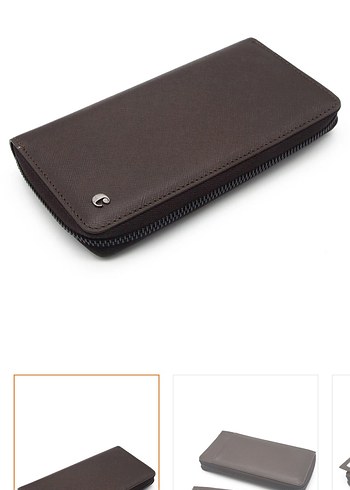 Cacharel Kahverengi Deri El Cüzdanı Orijinal - Görsel 7