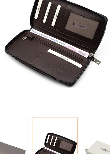 Cacharel Kahverengi Deri El Cüzdanı Orijinal - Görsel 4