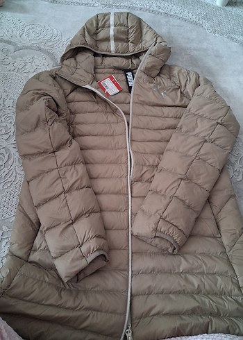 Puma Bej Kapusonlu Sisme Mont