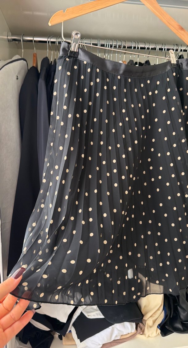 H&M Puantiyeli Siyah A Kesim Etek — görsel 2/4