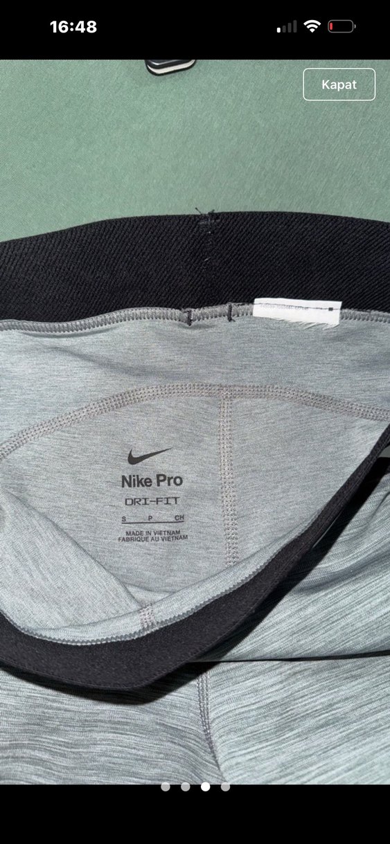 Nike Pro Gri Spor Tayt — görsel 3/4