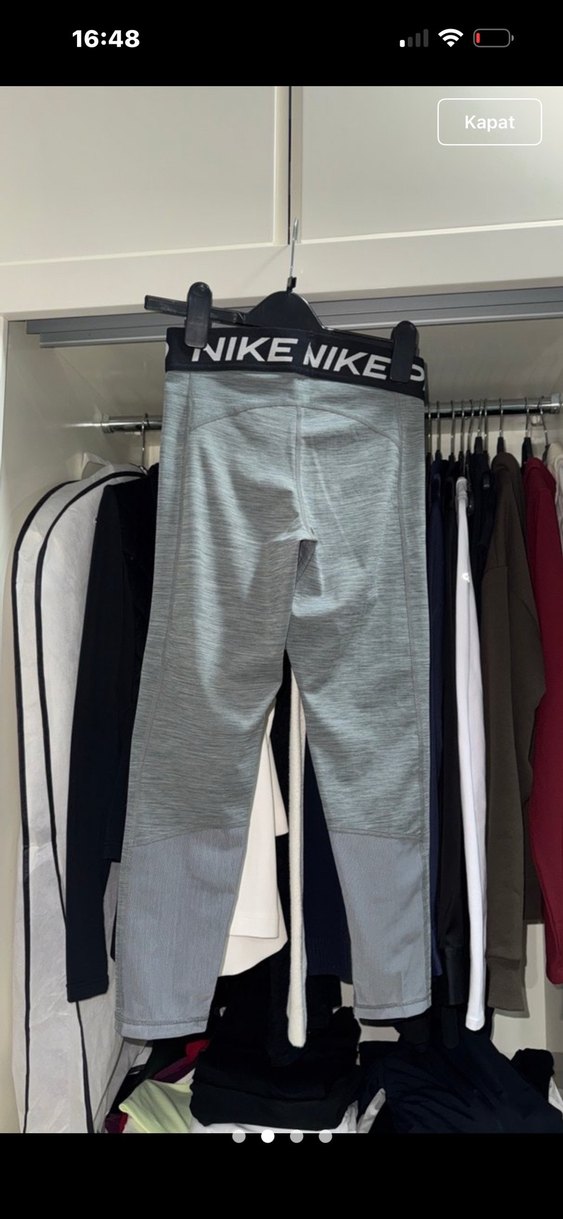 Nike Pro Gri Spor Tayt — görsel 2/4