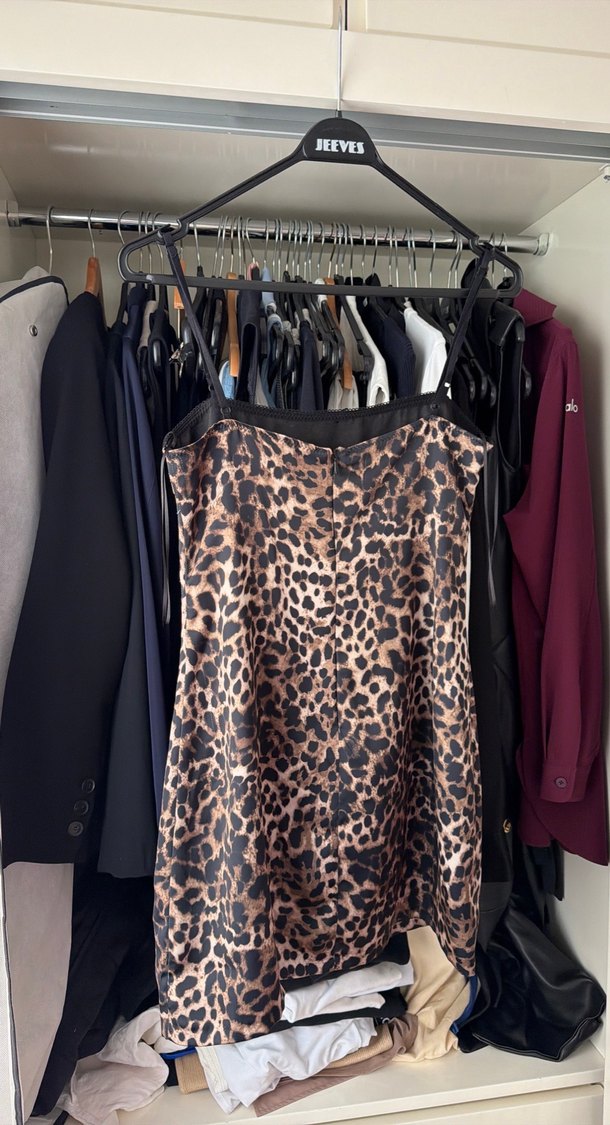 Zara Leopar Desenli Saten Elbise — görsel 5/8