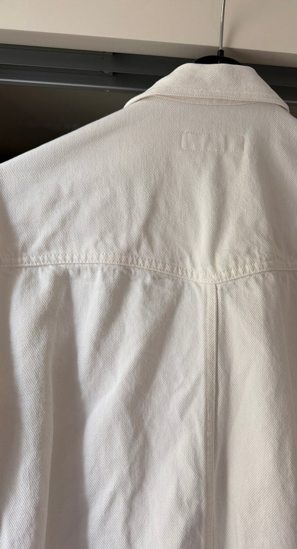 Zara Ekru Uzun Kollu Kot Gömlek Ceket — görsel 7/9