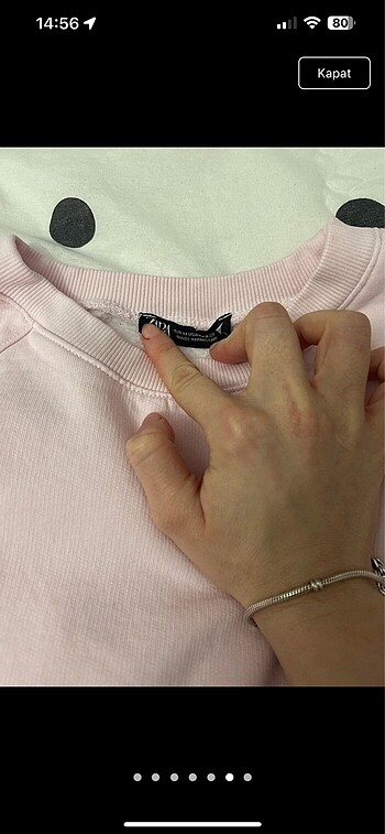 m Beden pembe Renk M beden zara sweatshirt