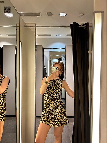 Zara leopar elbise