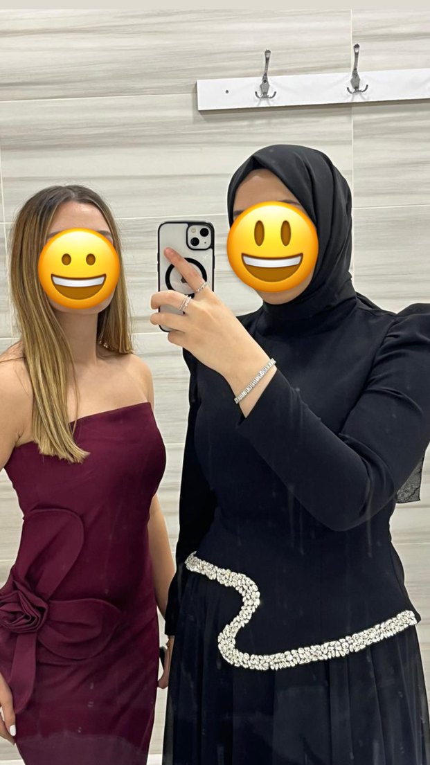 Uzun Siyah Gotik Kadın Abiye bikere giyilmiş marka yusemtesettur - Görsel 2