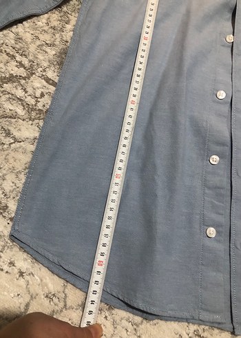 Buz maviUzun Kollu Erkek Denim Gömlek - Görsel 3