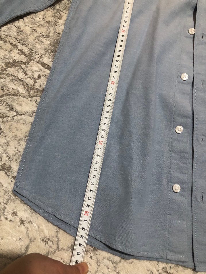 Buz maviUzun Kollu Erkek Denim Gömlek - Görsel 3