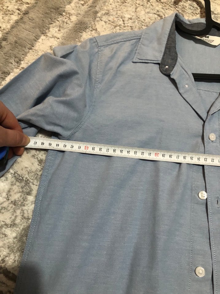 Buz maviUzun Kollu Erkek Denim Gömlek - Görsel 4