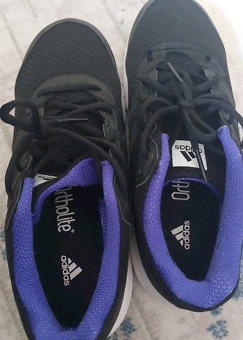 Adidas Mor Detaylı Siyah Spor Ayakkabı - Görsel 7