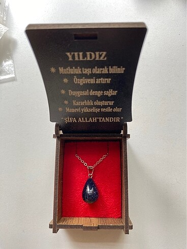  Beden lacivert Renk Doğal taş kolye