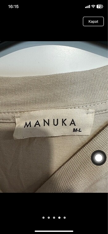m Beden ten rengi Renk Manuka elbise