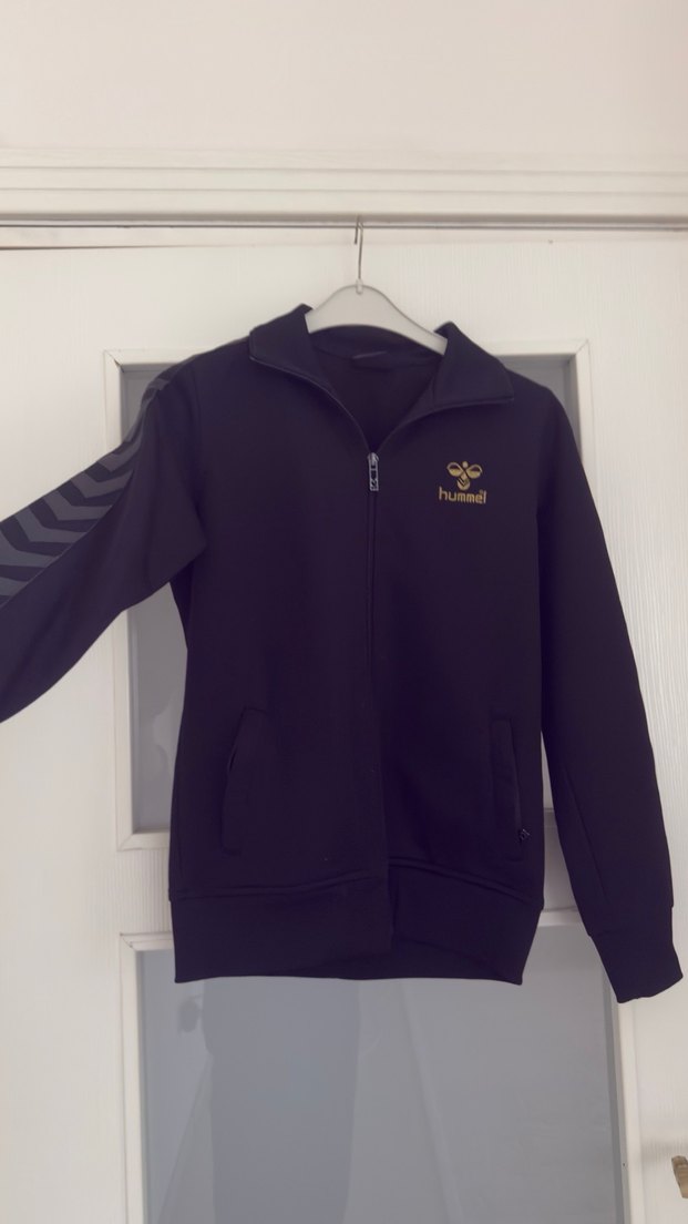 Siyah Kadın Hummel Fermuarlı Spor Ceket - Görsel 2