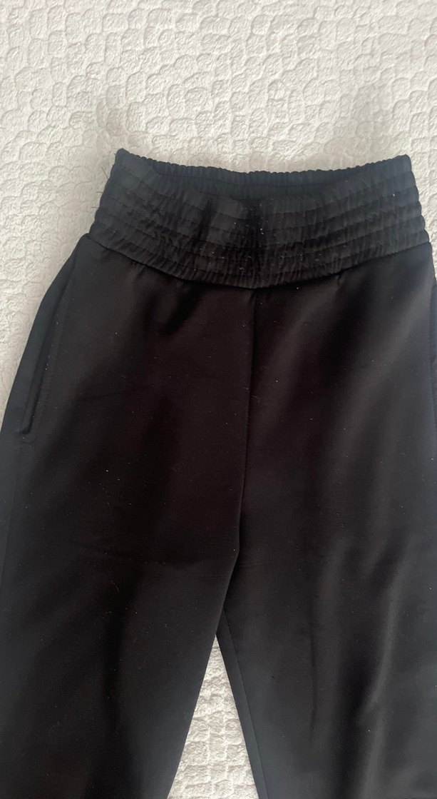 Siyah Kadın Spor Kumaş Pantolon - Görsel 3