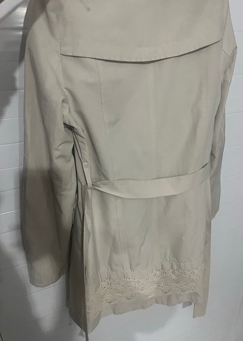 Bej Düğmeli Kadın Trençkot - Görsel 3