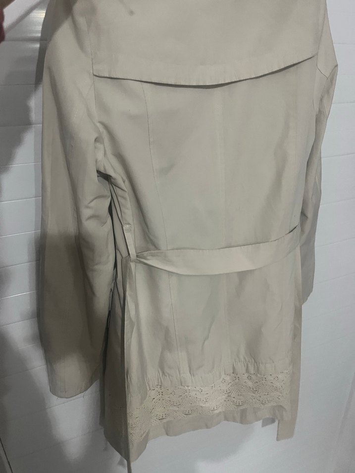 Bej Düğmeli Kadın Trençkot - Görsel 3