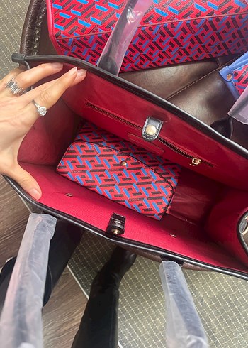 Renkli Desenli Kadın Deri Çanta - Görsel 4