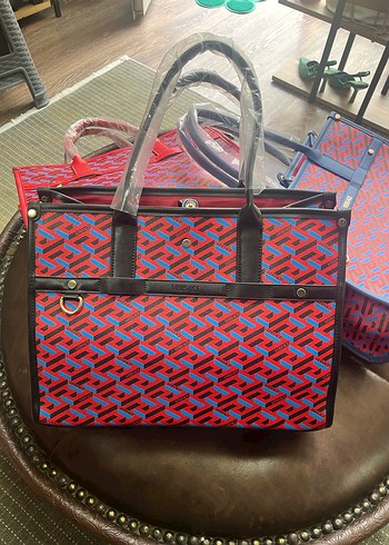 Renkli Desenli Kadın Deri Çanta - Görsel 3