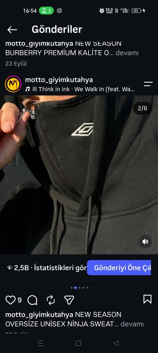 Siyah Oversize Kapüşonlu Sweatshirt — görsel 3/3
