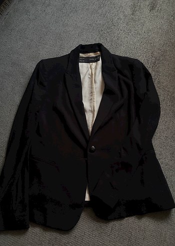 Zara Siyah Tek Dugmeli Blazer Ceket