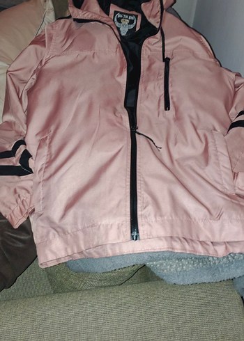Diğer Pastel Pembe Kapusonlu Ruzgarlik