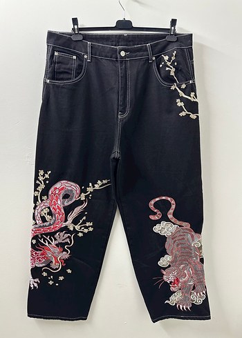 American Vintage Siyah Nakisli Derschutze Jean Pantolon