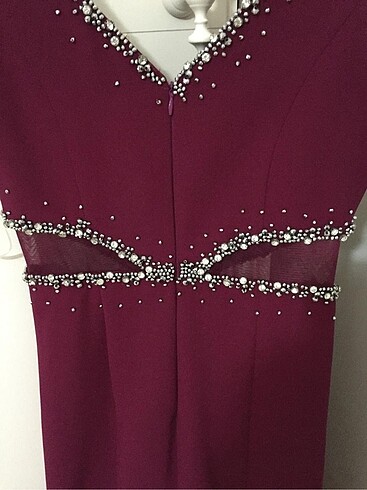 38 Beden bordo Renk Abiye elbise