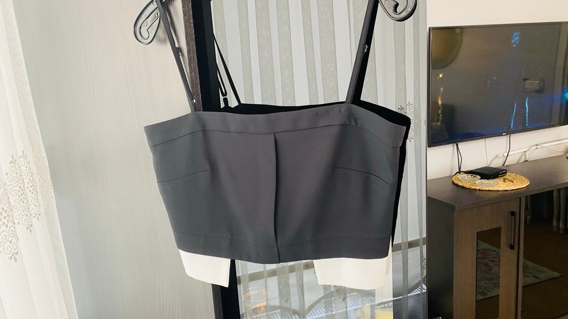 Gri Pilili Midi Etek - Görsel 3