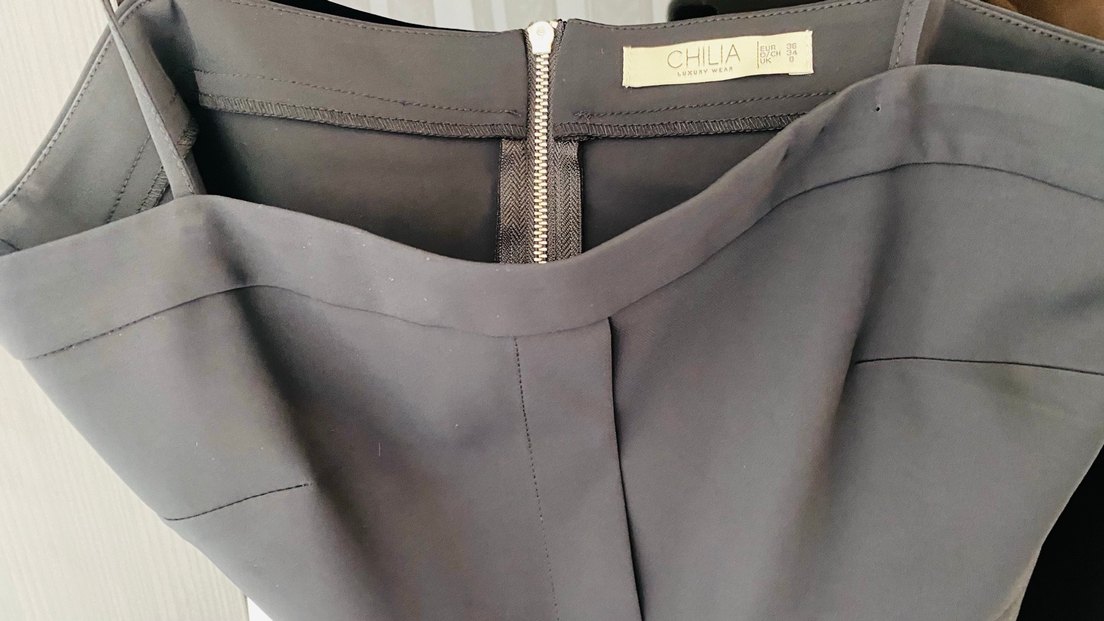 Gri Pilili Midi Etek - Görsel 2