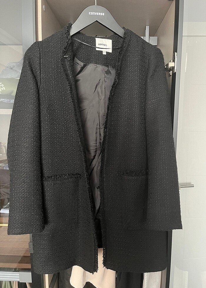 Tüvit uzun ceket - Görsel 2