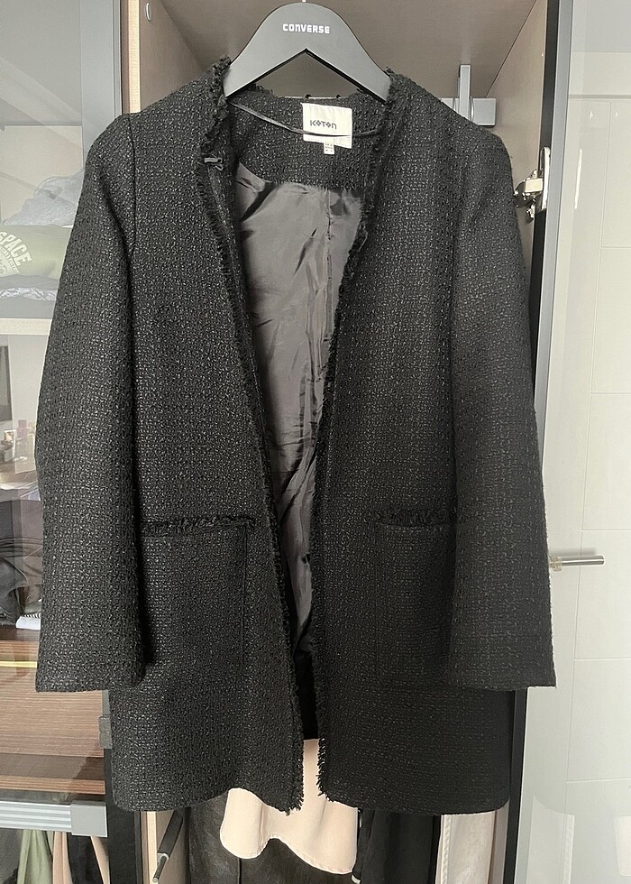 Tüvit uzun ceket - Görsel 3