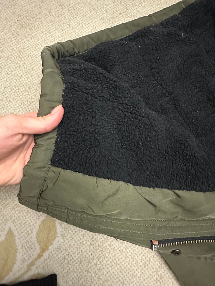 Kapüşonlu Haki Kadın Parka - Görsel 3