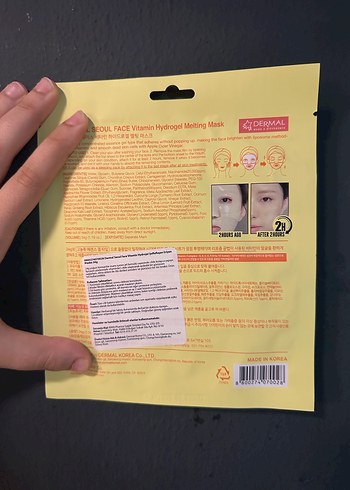 3adet SEOUL Vitamin, Kolajen ve Hyaluronik Asit Hidrojel Maske - Görsel 6