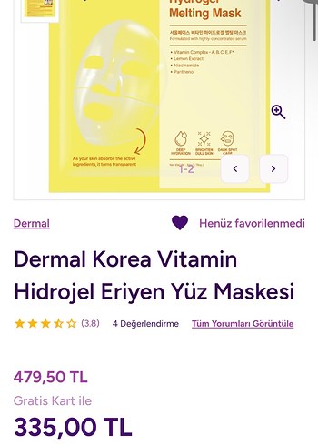 3adet SEOUL Vitamin, Kolajen ve Hyaluronik Asit Hidrojel Maske - Görsel 7