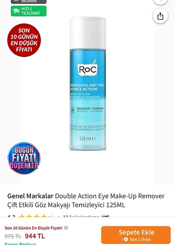 2li RoC Çift Etkili Göz Makyaj Temizleyici 125 ml - Görsel 6