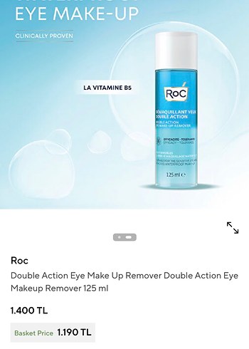 2li RoC Çift Etkili Göz Makyaj Temizleyici 125 ml - Görsel 3