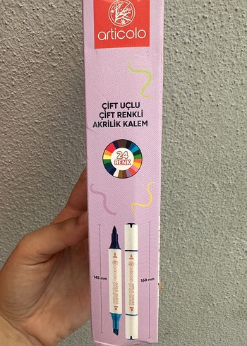 Beden Çift Uçlu 24 Renkli Akrilik Kalem 12'li