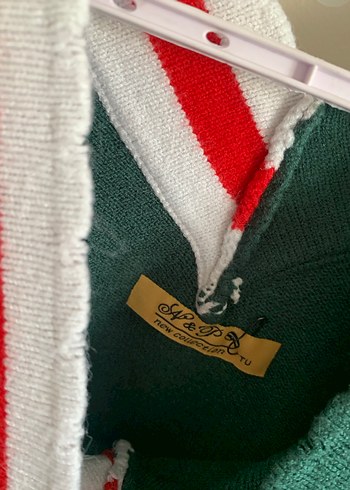 Yeşil V Yaka Örgü Kadın Kazak - Görsel 2